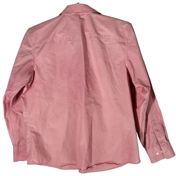 Eddie Bauer Women Shirt XL Pink Striped Button Up Long Sleeve 100% Cotton STAIN - Picture 2 of 10